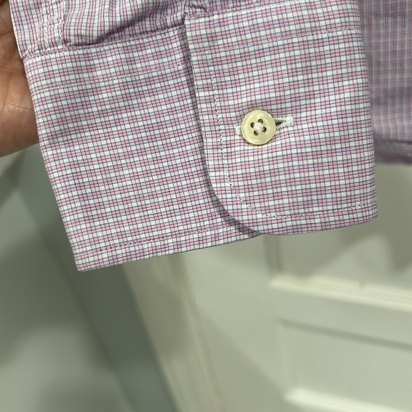 Gitman Bros. Imported Cotton Check Print US Made Button Up Dress Shirt - 15.5/33 - Picture 4 of 7